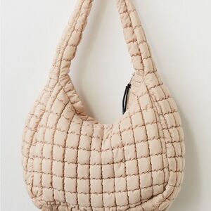 Free People Cream Quilted Women's Bag